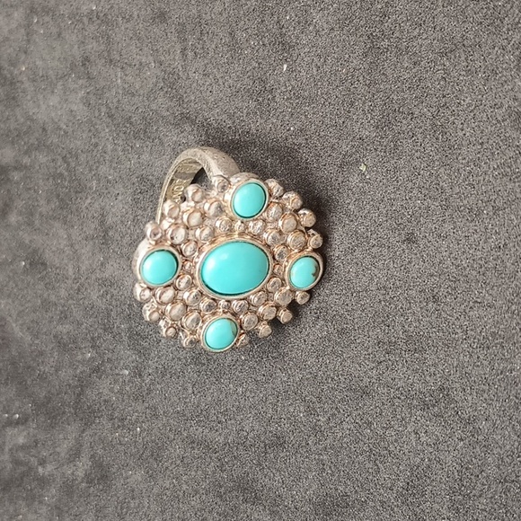 Lucky Brand size 7 faux turquoise ring - Picture 2 of 3